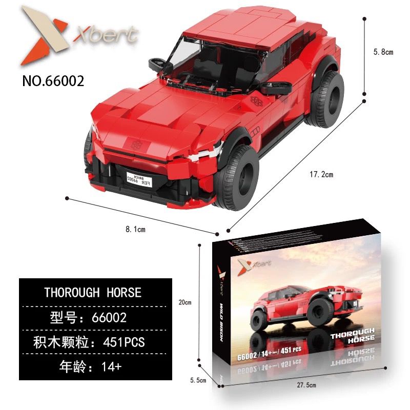 XBERT 66002 QUA NGỰA bộ đồ chơi xếp lắp ráp ghép mô hình Speed Champions Racing Cars Đua Xe Công Thức 451 khối
