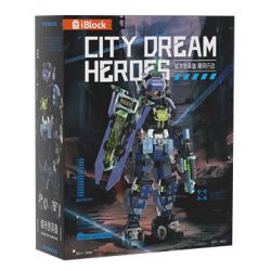 IBLOCK IB1102 1102 ANH HÙNG TRONG MƠ THÀNH PHỐ CHIẾN DỊCH CƠN BÃO bộ đồ chơi xếp lắp ráp ghép mô hình CITY DREAM HEROES