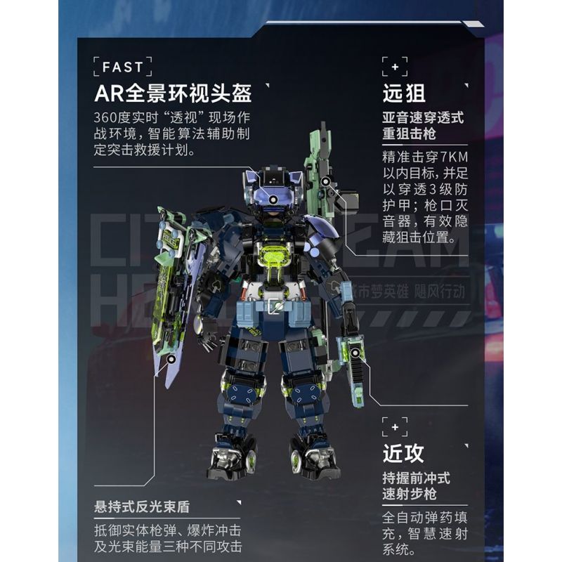 IBLOCK IB1102 1102 ANH HÙNG TRONG MƠ THÀNH PHỐ CHIẾN DỊCH CƠN BÃO bộ đồ chơi xếp lắp ráp ghép mô hình CITY DREAM HEROES