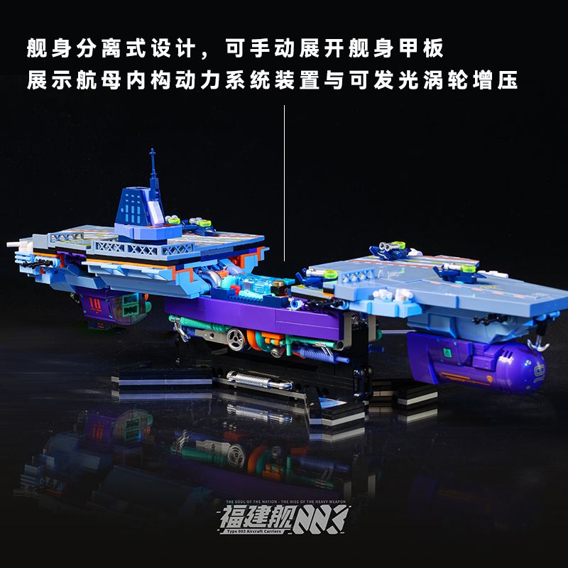 IBLOCK IB1201 1201 SỰ TRỖI DẬY CỦA LINH HỒN QUỐC GIA VỀ VŨ KHÍ HẠNG NẶNG TÀU SÂN BAY DOPAMINE PHÚC KIẾN bộ đồ chơi xếp lắp ráp ghép mô hình Military Army Quân Sự Bộ Đội