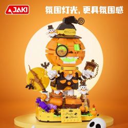 JAKI AK108 NHỮNG SÁNG TẠO HỢP THỜI TRANG YÊU TINH BÍ NGÔ HALLOWEEN bộ đồ chơi xếp lắp ráp ghép mô hình Creator HALLOWEEN PUMPKIN ELF 795 khối