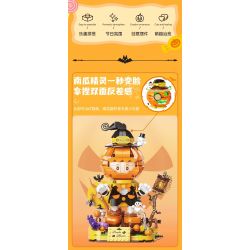 JAKI AK108 NHỮNG SÁNG TẠO HỢP THỜI TRANG YÊU TINH BÍ NGÔ HALLOWEEN bộ đồ chơi xếp lắp ráp ghép mô hình Creator HALLOWEEN PUMPKIN ELF 795 khối