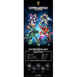 GUANJI BB814 MÔ HÌNH MECHA CRAZE 4 bộ đồ chơi xếp lắp ráp ghép mô hình MECHANICAL ARMOR CRAZE