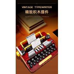GAOMISI T2112 2112 MÁY ĐÁNH CHỮ CỔ ĐIỂN bộ đồ chơi xếp lắp ráp ghép mô hình VINTAGE TYPEWRITER 1160 khối