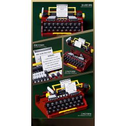 GAOMISI T2112 2112 MÁY ĐÁNH CHỮ CỔ ĐIỂN bộ đồ chơi xếp lắp ráp ghép mô hình VINTAGE TYPEWRITER 1160 khối