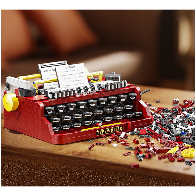 GAOMISI T2112 2112 MÁY ĐÁNH CHỮ CỔ ĐIỂN bộ đồ chơi xếp lắp ráp ghép mô hình VINTAGE TYPEWRITER 1160 khối