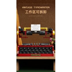 GAOMISI T2112 2112 MÁY ĐÁNH CHỮ CỔ ĐIỂN bộ đồ chơi xếp lắp ráp ghép mô hình VINTAGE TYPEWRITER 1160 khối