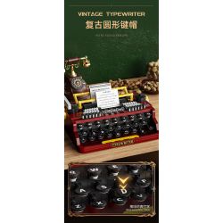GAOMISI T2112 2112 MÁY ĐÁNH CHỮ CỔ ĐIỂN bộ đồ chơi xếp lắp ráp ghép mô hình VINTAGE TYPEWRITER 1160 khối