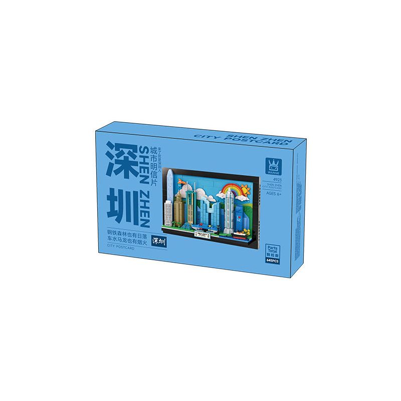 WANGE LIGAO DR.LUCK 4923 BƯU THIẾP THÀNH PHỐ THÂM QUYẾN bộ đồ chơi xếp lắp ráp ghép mô hình Architecture CITY POSTCARD Công Trình Kiến Trúc 645 khối