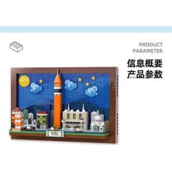 WANGE LIGAO DR.LUCK 4928 BƯU THIẾP THÀNH PHỐ VENICE bộ đồ chơi xếp lắp ráp ghép mô hình Architecture CITY POSTCARD Công Trình Kiến Trúc 580 khối