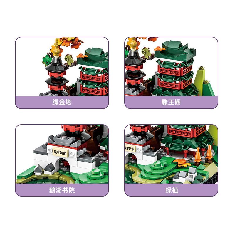 WANGE LIGAO DR.LUCK 3102 TOÀN CẢNH THÀNH PHỐ GIANG TÂY bộ đồ chơi xếp lắp ráp ghép mô hình Architecture CITY MICROCOSM Công Trình Kiến Trúc 324 khối