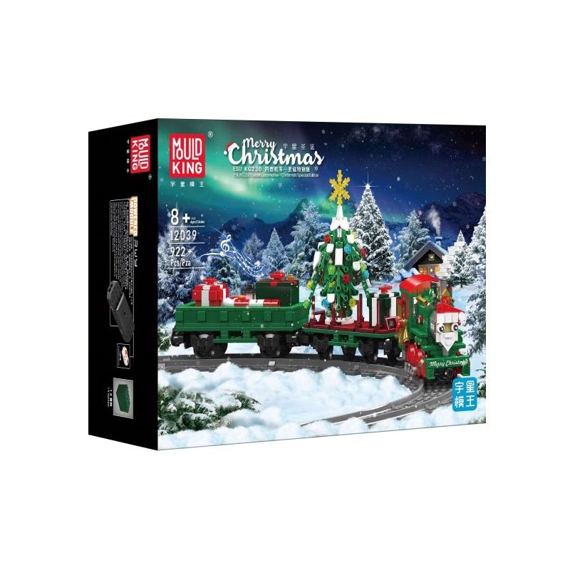 MouldKing 12039 Mould King 12039 PHIÊN BẢN ĐẶC BIỆT ĐẦU MÁY DIESEL ESU KG230 GIÁNG SINH bộ đồ chơi xếp lắp ráp ghép mô hình Creator ESU KG230 DIESEL LOCOMOTIVE CHRISTMAS SPECIAL EDITION Sáng Tạo 922 khối