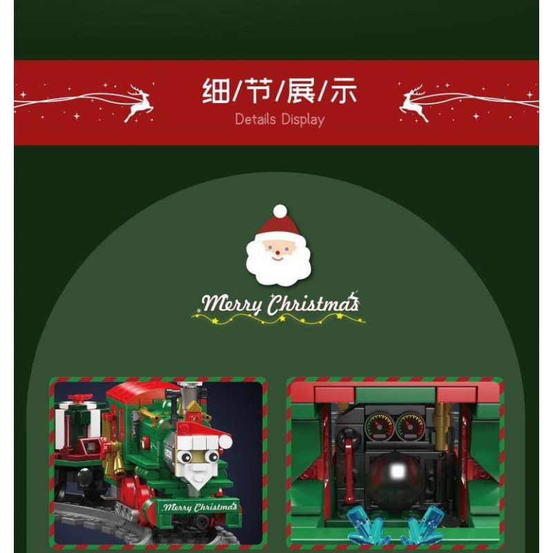 MouldKing 12039 Mould King 12039 PHIÊN BẢN ĐẶC BIỆT ĐẦU MÁY DIESEL ESU KG230 GIÁNG SINH bộ đồ chơi xếp lắp ráp ghép mô hình Creator ESU KG230 DIESEL LOCOMOTIVE CHRISTMAS SPECIAL EDITION Sáng Tạo 922 khối