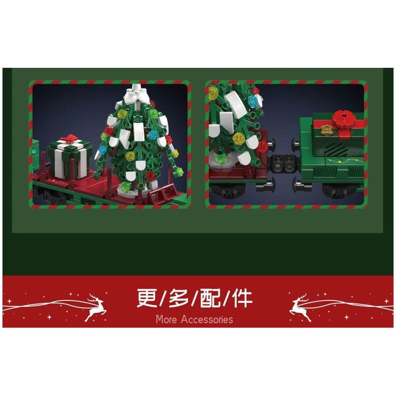 MouldKing 12039 Mould King 12039 PHIÊN BẢN ĐẶC BIỆT ĐẦU MÁY DIESEL ESU KG230 GIÁNG SINH bộ đồ chơi xếp lắp ráp ghép mô hình Creator ESU KG230 DIESEL LOCOMOTIVE CHRISTMAS SPECIAL EDITION Sáng Tạo 922 khối