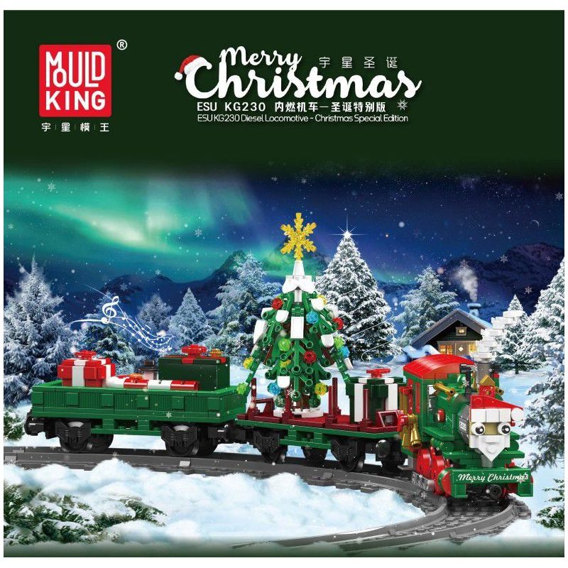 MouldKing 12039 Mould King 12039 PHIÊN BẢN ĐẶC BIỆT ĐẦU MÁY DIESEL ESU KG230 GIÁNG SINH bộ đồ chơi xếp lắp ráp ghép mô hình Creator ESU KG230 DIESEL LOCOMOTIVE CHRISTMAS SPECIAL EDITION Sáng Tạo 922 khối