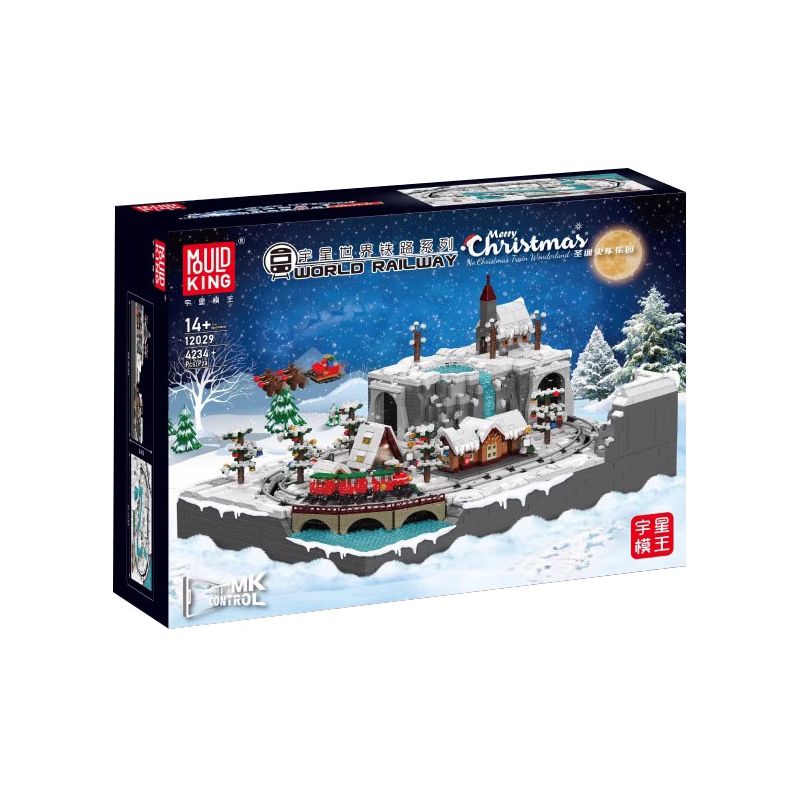 MouldKing 12029 Mould King 12029 ĐẤT TÀU GIÁNG SINH bộ đồ chơi xếp lắp ráp ghép mô hình Creator MERRY CHRISTMAS TRAIN WONDERLAND Sáng Tạo 4234 khối
