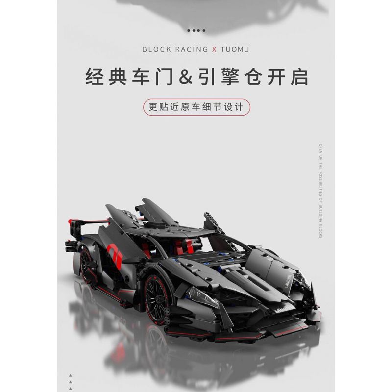 TAKUGI T7005 7005 ĐUA XE KHỐI RAMBO RED YAO GT tỷ lệ 1:14 bộ đồ chơi xếp lắp ráp ghép mô hình Technic LB GTY-01 Kỹ Thuật Công Nghệ Cao Mô Hình Phương Tiện 991 khối