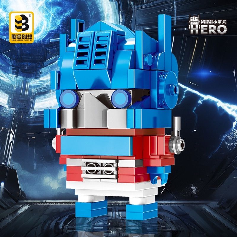 CO-CREATION JKC7637 7637 TIÊU KÌNH THIÊN bộ đồ chơi xếp lắp ráp ghép mô hình Brickheadz MINI HERO Nhân Vật Đầu To 119 khối