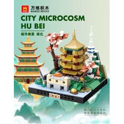 WANGE LIGAO DR.LUCK 3100 TOÀN CẢNH THÀNH PHỐ HỒ BẮC bộ đồ chơi xếp lắp ráp ghép mô hình Architecture CITY MICROCOSM Công Trình Kiến Trúc 338 khối