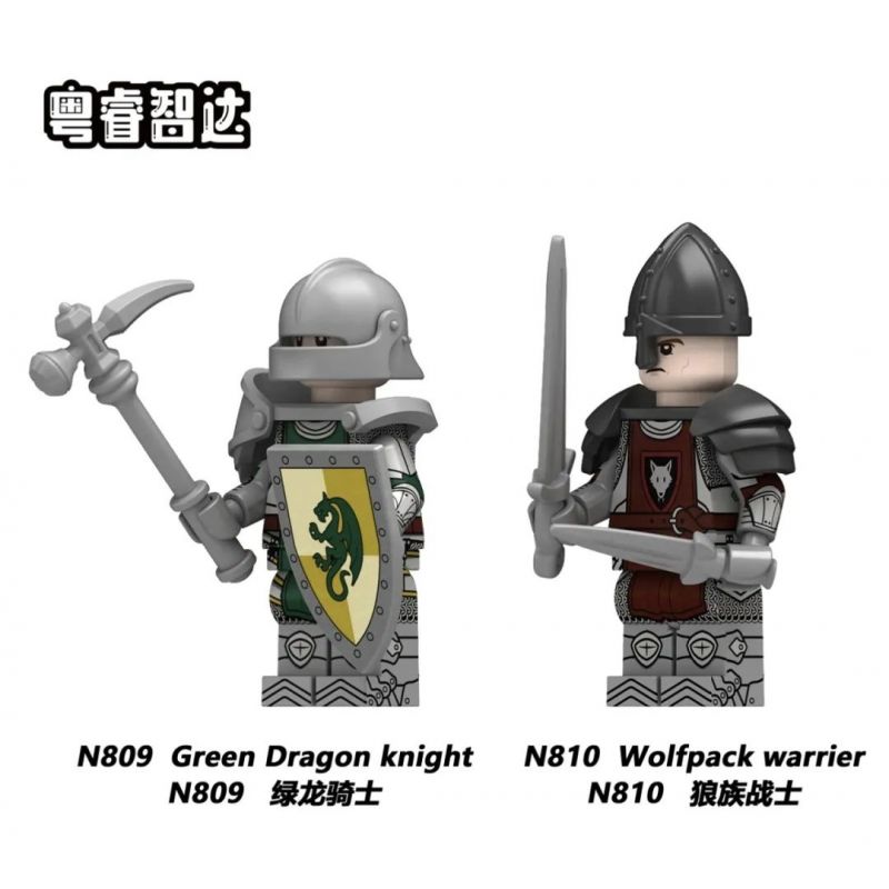 GUANGDONG RUIZHIDA N809 N810 non Lego HÌNH NHỎ LÂU ĐÀI 2 LOẠI bộ đồ chơi xếp lắp ráp ghép mô hình Medieval Castle Chiến Tranh Trung Cổ