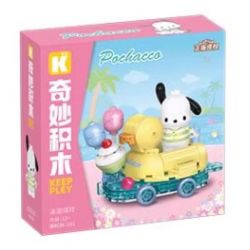 KEEPPLEY K20835 20835 CUỘC DIỄU HÀNH GIA ĐÌNH SANRIO CHÚ CHÓ PACHA TIỆC BỂ BƠI bộ đồ chơi xếp lắp ráp ghép mô hình Movie & Game Phim Và Trò Chơi 120 khối