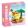 KEEPPLEY K20833 20833 CUỘC DIỄU HÀNH CỦA GIA ĐÌNH SANRIO CHÚ CHÓ PUDDING ĐU QUAY TRÊN BÃI BIỂN bộ đồ chơi xếp lắp ráp ghép mô hình Movie & Game Phim Và Trò Chơi 119 khối