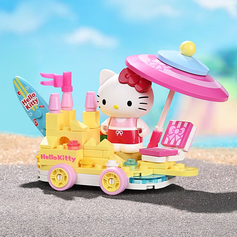 KEEPPLEY K20830 20830 CUỘC DIỄU HÀNH CỦA GIA ĐÌNH SANRIO ĐẮM MÌNH DƯỚI ÁNH MẶT TRỜI HELLO KITTY bộ đồ chơi xếp lắp ráp ghép mô hình Movie & Game Phim Và Trò Chơi 97 khối