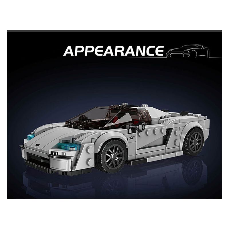 MouldKing 27070 Mould King 27070 KOENIGSEGG C850 bộ đồ chơi xếp lắp ráp ghép mô hình Speed Champions Racing Cars Đua Xe Công Thức 388 khối