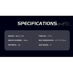 MouldKing 27070 Mould King 27070 KOENIGSEGG C850 bộ đồ chơi xếp lắp ráp ghép mô hình Speed Champions Racing Cars Đua Xe Công Thức 388 khối