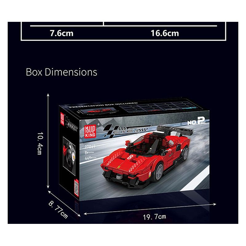 MouldKing 27069 Mould King 27069 SIÊU XE P80C bộ đồ chơi xếp lắp ráp ghép mô hình Speed Champions Racing Cars Đua Xe Công Thức 449 khối