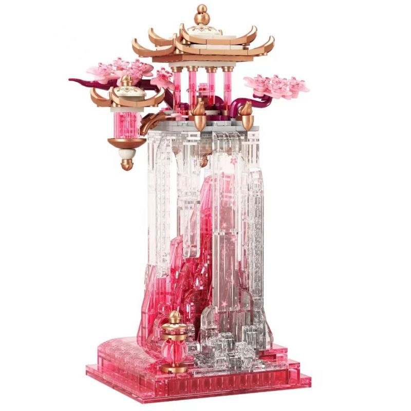 Lego EMUE EM0016 Crystal Pavilions Xếp hình lắp ráp ghép mô hình Mạnh Lưu Ly Fuyue Pavilion