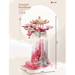 EMUE EM0016 0016 MẠNH LƯU LY FUYUE PAVILION bộ đồ chơi xếp lắp ráp ghép mô hình Arts & Crafts CRYSTAL PAVILIONS