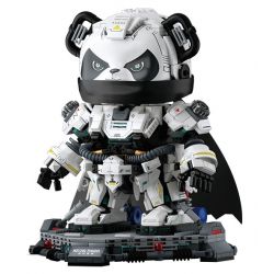 WEKKI 506506 506507 MECHA PANDA WARRIOR SỐ 002 NGẮM TRĂNG LƯỠI LIỀM bộ đồ chơi xếp lắp ráp ghép mô hình