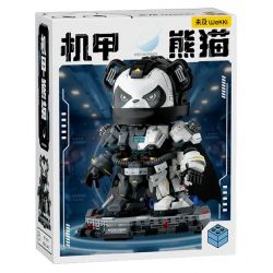 WEKKI 506506 506507 MECHA PANDA WARRIOR SỐ 002 NGẮM TRĂNG LƯỠI LIỀM bộ đồ chơi xếp lắp ráp ghép mô hình