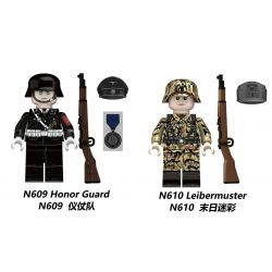 GUANGDONG RUIZHIDA N609 N610 N611 N612 NHÂN VẬT NHỎ CỦA QUÂN ĐỘI ĐỨC TRONG THẾ CHIẾN THỨ HAI 4 LOẠI bộ đồ chơi xếp lắp ráp ghép mô hình Military Army Quân Sự Bộ Đội