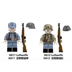 GUANGDONG RUIZHIDA N609 N610 N611 N612 NHÂN VẬT NHỎ CỦA QUÂN ĐỘI ĐỨC TRONG THẾ CHIẾN THỨ HAI 4 LOẠI bộ đồ chơi xếp lắp ráp ghép mô hình Military Army Quân Sự Bộ Đội
