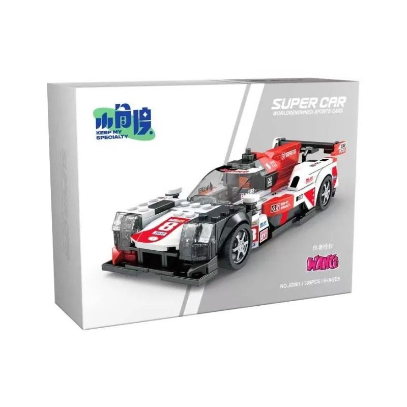 SMALL ANGLE JD061 GIẢI ĐUA XE TOYOTA GR010 bộ đồ chơi xếp lắp ráp ghép mô hình Speed Champions Racing Cars Đua Xe Công Thức 305 khối