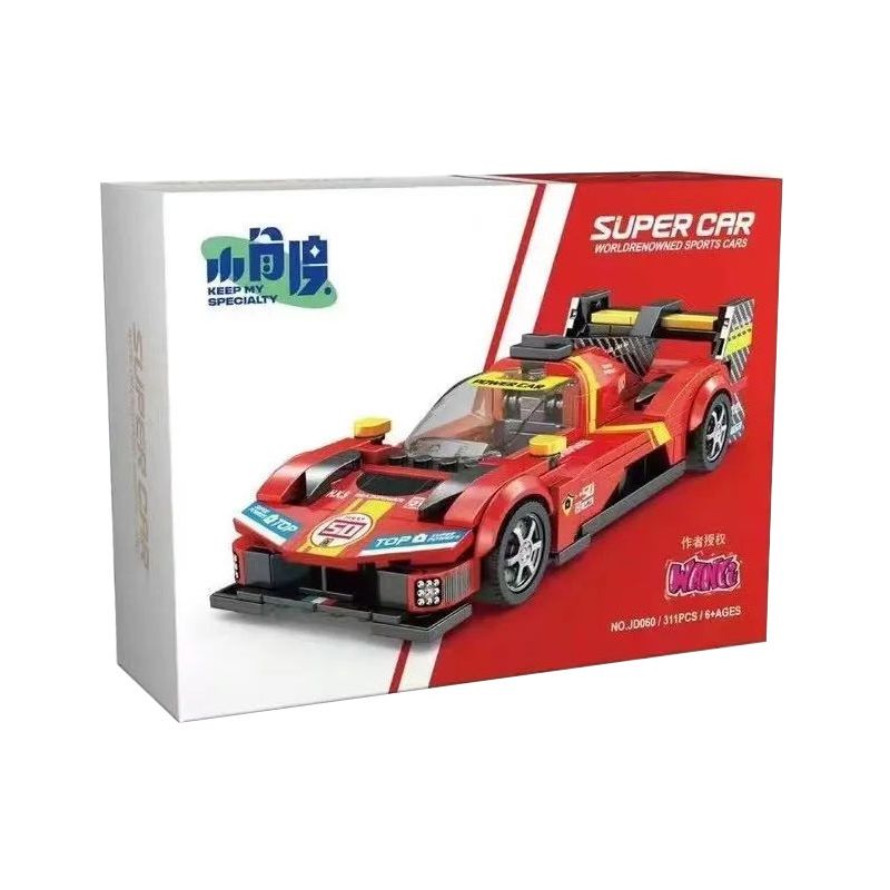 SMALL ANGLE JD060 FERRARI LE MANS bộ đồ chơi xếp lắp ráp ghép mô hình Speed Champions Racing Cars Đua Xe Công Thức 311 khối