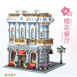 JIESTAR 89109 NHÀ HÀNG SAKURA bộ đồ chơi xếp lắp ráp ghép mô hình SAKURA RESTAURANT 3725 khối