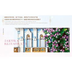 JIESTAR 89109 NHÀ HÀNG SAKURA bộ đồ chơi xếp lắp ráp ghép mô hình SAKURA RESTAURANT 3725 khối