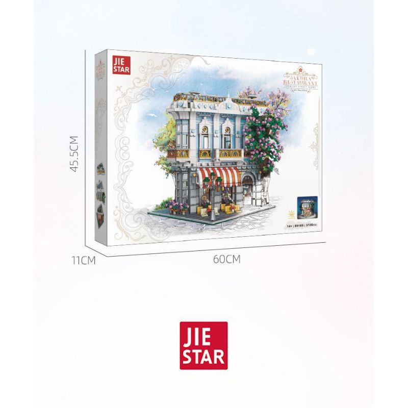 JIESTAR 89109 NHÀ HÀNG SAKURA bộ đồ chơi xếp lắp ráp ghép mô hình SAKURA RESTAURANT 3725 khối