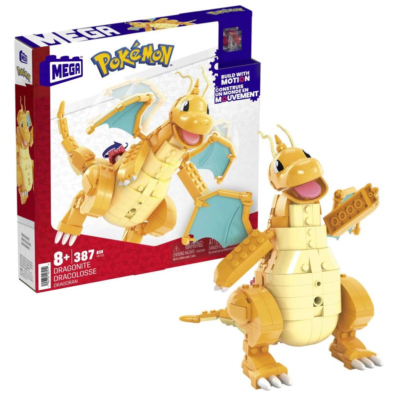 MEGA BLOKS HKT25 POKÉMON DRAGONITE bộ đồ chơi xếp lắp ráp ghép mô hình Movie & Game Phim Và Trò Chơi 387 khối