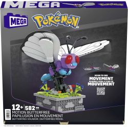 MEGA BLOKS HKT22 POKÉMON CON BƯỚM bộ đồ chơi xếp lắp ráp ghép mô hình Movie & Game POKÉMON BEWEGLICHES SMETTBO MOTION BUTTERFREE Phim Và Trò Chơi 582 khối