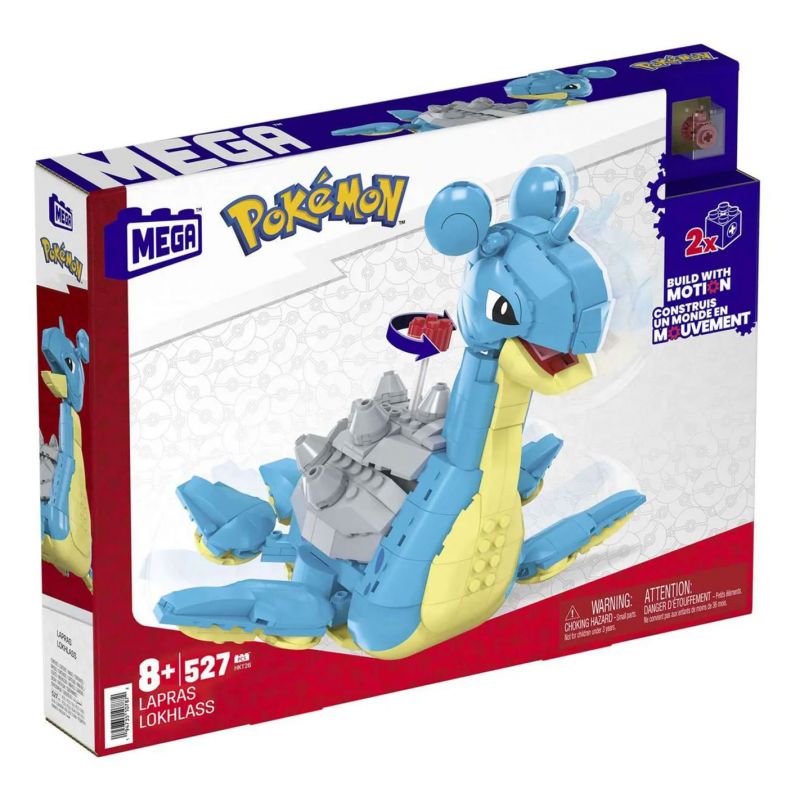 MEGA BLOKS HKT26 POKÉMON LAPRAS bộ đồ chơi xếp lắp ráp ghép mô hình Movie & Game Phim Và Trò Chơi 527 khối
