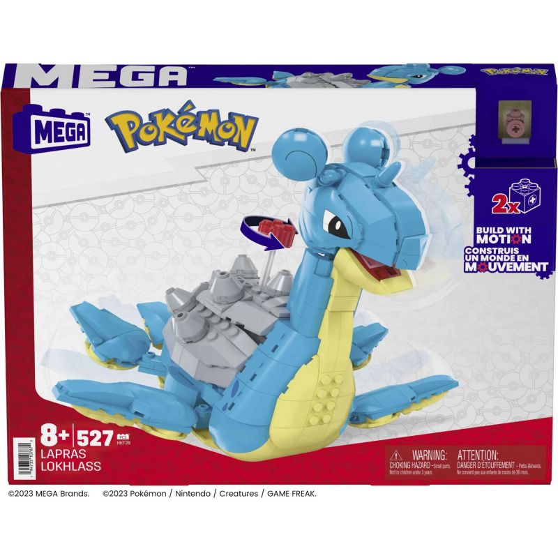 MEGA BLOKS HKT26 POKÉMON LAPRAS bộ đồ chơi xếp lắp ráp ghép mô hình Movie & Game Phim Và Trò Chơi 527 khối