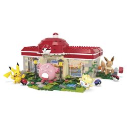 MEGA BLOKS HNT93 POKÉMON TRUNG TÂM bộ đồ chơi xếp lắp ráp ghép mô hình Movie & Game POKÉMON WALDSPASS POKÉMON-CENTER Phim Và Trò Chơi 648 khối