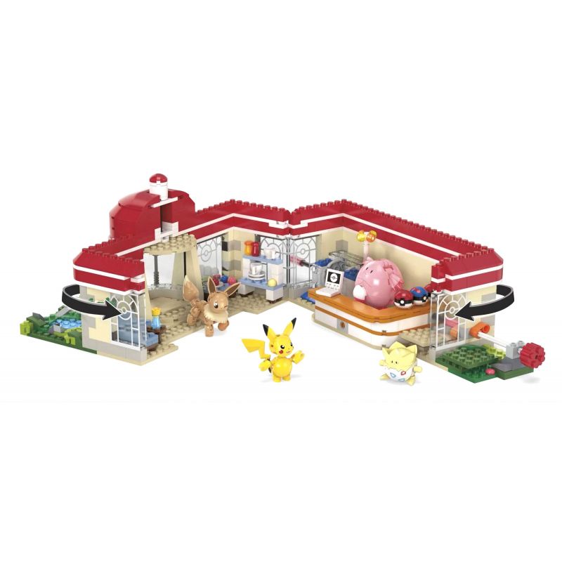 MEGA BLOKS HNT93 POKÉMON TRUNG TÂM bộ đồ chơi xếp lắp ráp ghép mô hình Movie & Game POKÉMON WALDSPASS POKÉMON-CENTER Phim Và Trò Chơi 648 khối