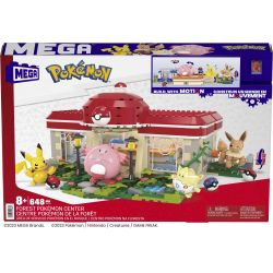 MEGA BLOKS HNT93 POKÉMON TRUNG TÂM bộ đồ chơi xếp lắp ráp ghép mô hình Movie & Game POKÉMON WALDSPASS POKÉMON-CENTER Phim Và Trò Chơi 648 khối