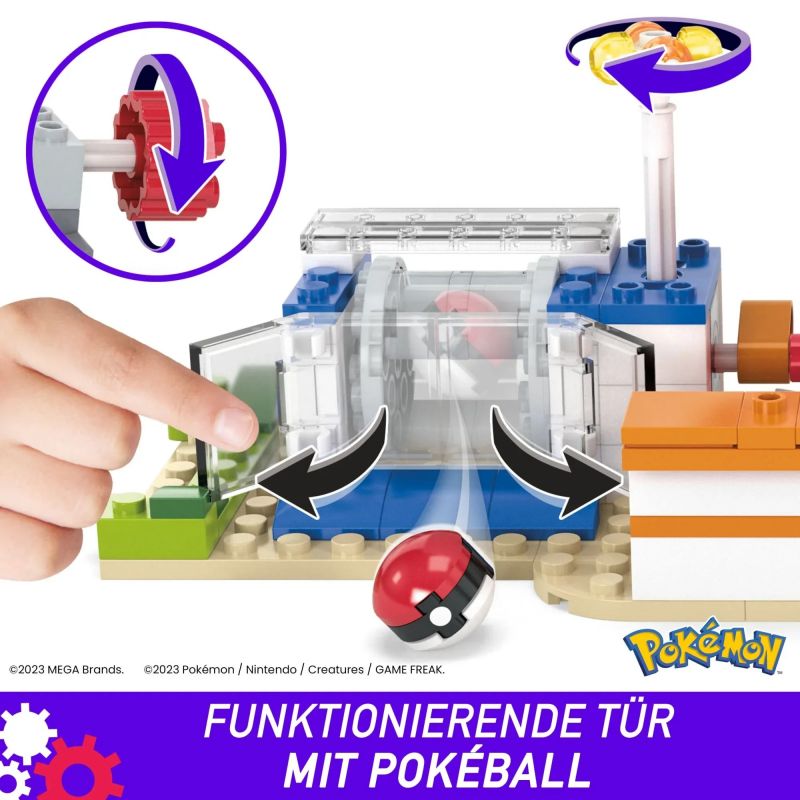 MEGA BLOKS HNT93 POKÉMON TRUNG TÂM bộ đồ chơi xếp lắp ráp ghép mô hình Movie & Game POKÉMON WALDSPASS POKÉMON-CENTER Phim Và Trò Chơi 648 khối