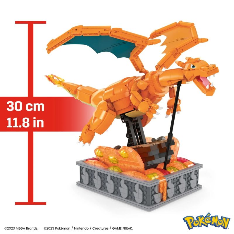 MEGA BLOKS HMW05 POKÉMON CHARIZARD bộ đồ chơi xếp lắp ráp ghép mô hình Movie & Game Phim Và Trò Chơi 1664 khối